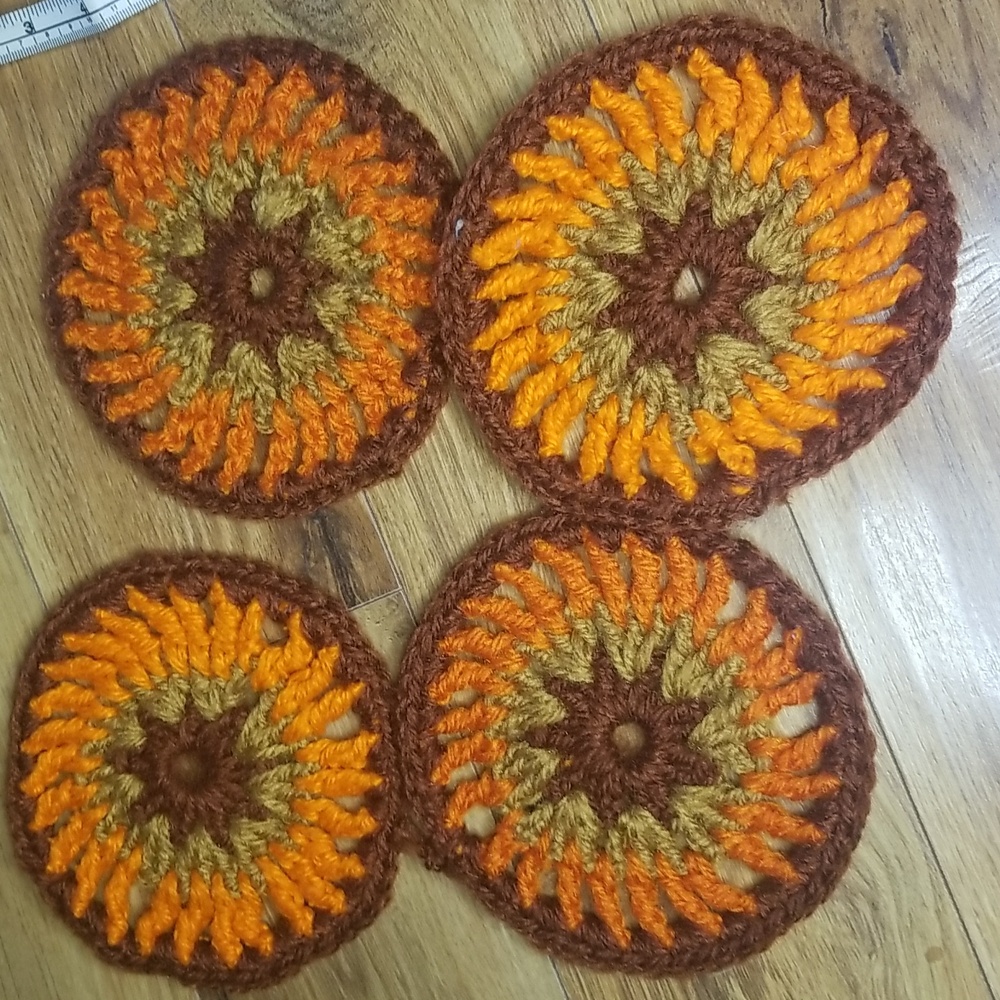 Vintage Crocheted Coasters-Set of 4